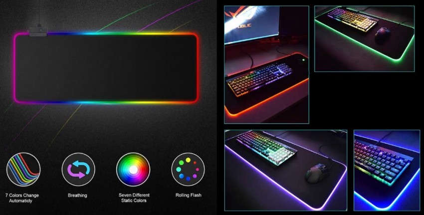 rgb led podložka pod myš