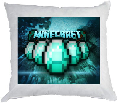 Vankúš Minecraft Diamonds 40x40cm