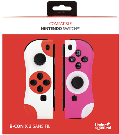 Nintendo Switch iCon Dot ovládače červená-ružová