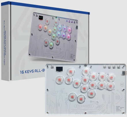 Arkádový ovladač HitBox 16 tlačítek PC/Ps3/Ps4/Switch/Steam