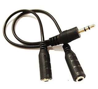 Audio kábel 3.5mm Jack samec na 2x 3.5mm samica + 2.5mm redukcie