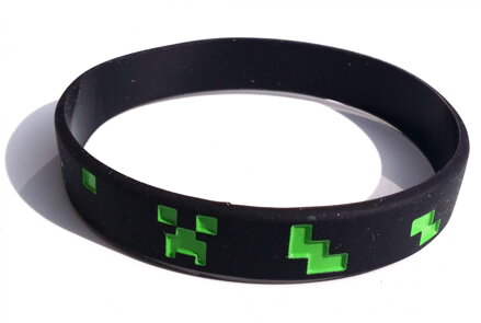 Náramok Minecraft čierny