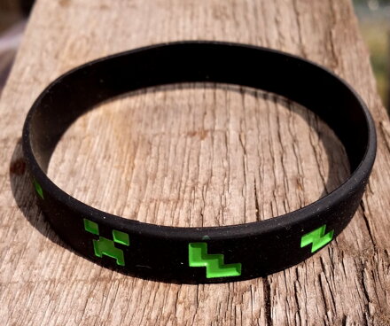 Náramok Minecraft čierny