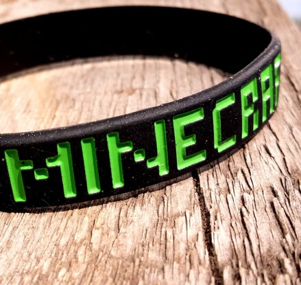 Náramok Minecraft čierny