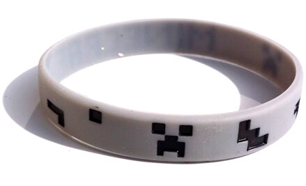 Náramok Minecraft sivý