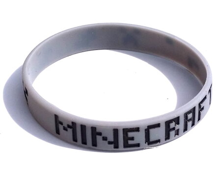 Náramok Minecraft sivý