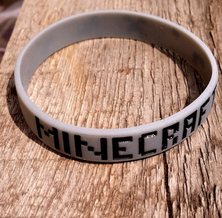 Náramok Minecraft sivý