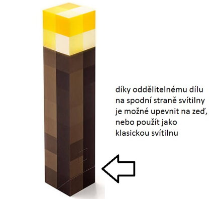 Minecraft Torch svietidlo