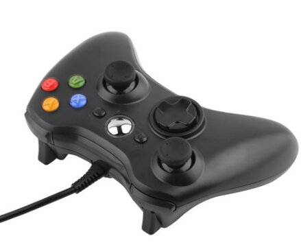 Xbox 360 káblový ovládač čierny