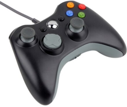 Xbox 360 káblový ovládač čierny