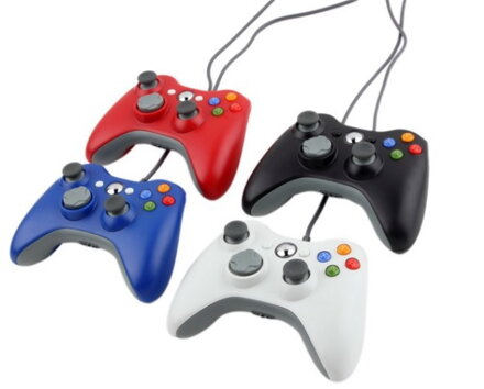 Xbox 360 káblový ovládač biely