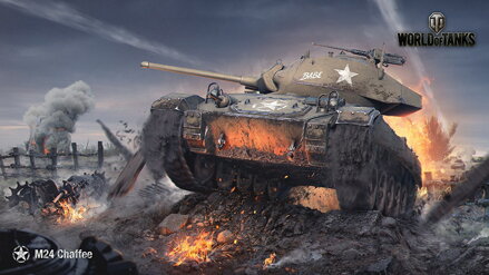 Plagát World of Tanks M24 Chaffee HQ lesk 