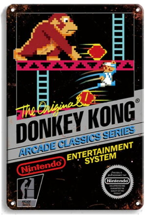 Plechová cedule Donkey Kong 20x30 cm