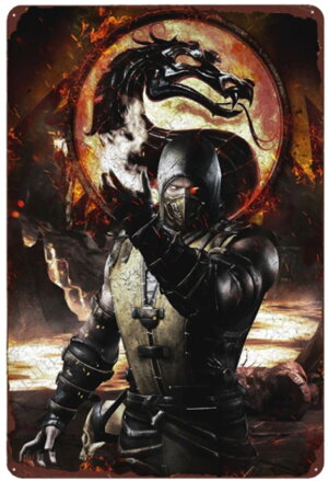 Plechová cedule Mortal Kombat V2 20x30 cm