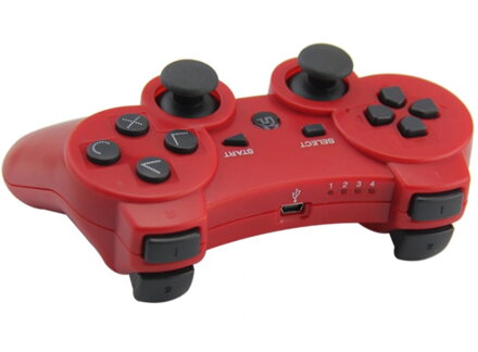 Ovladač PS3 Bluetooth V2 červený