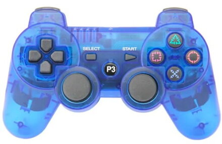 COMBO set 2 Ovládače PS3 Bluetooth modrý Crystal + zelený Crystal