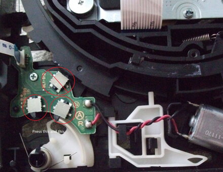 PS3 Slim Sensor Board s motorčekom