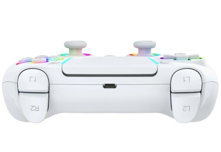 PS4 bezdrátový ovladač s RGB podsvícením WHITE