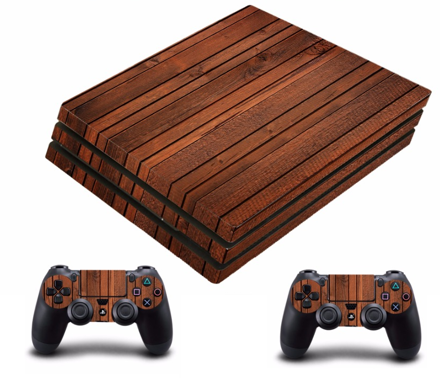 PS4 PRO polep WOOD