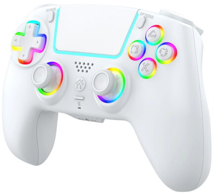 PS4 bezdrátový ovladač Elite bílý s RGB podsvícením