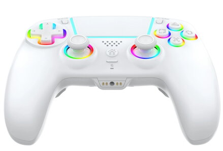 PS4 bezdrátový ovladač Elite bílý s RGB podsvícením
