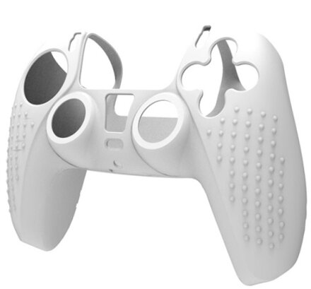 Silikonový obal pro ovladač PS5 bílý + kloboučky