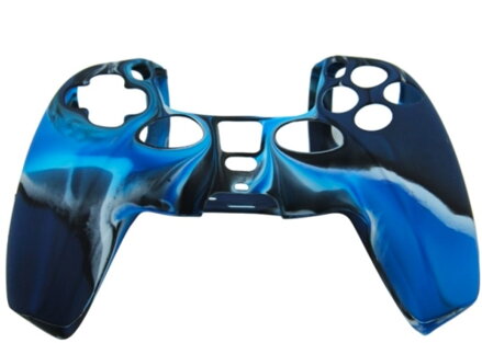 Silikonový obal pro ovladač PS5 modrý camo + kloboučky
