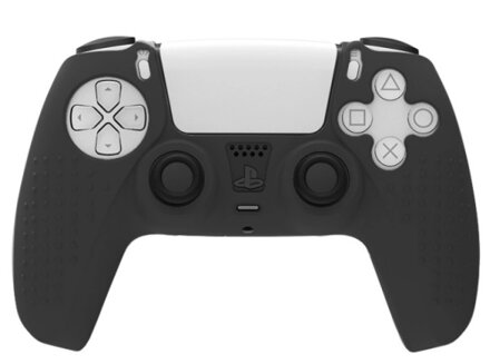 Silikonový obal pro ovladač PS5 černý + kloboučky