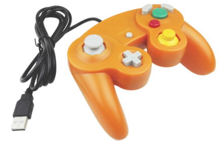 USB Gamecube káblový Joypad pre PC - oranžový