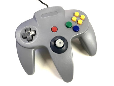 USB N64 Design PC ovládač - šedá