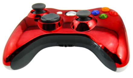 Xbox 360 káblový ovládač chrómovaný červený limited
