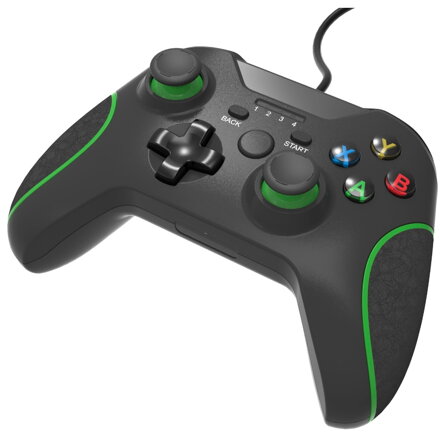 USB káblový ovládač pre PC čierny XBOX design