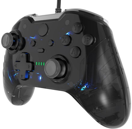 Káblový ovládač Crystal čierny pre xbox Series X/S
