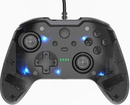 Káblový ovládač Crystal čierny pre xbox Series X/S