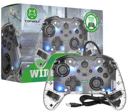 Káblový ovládač Crystal pre xbox Series X/S