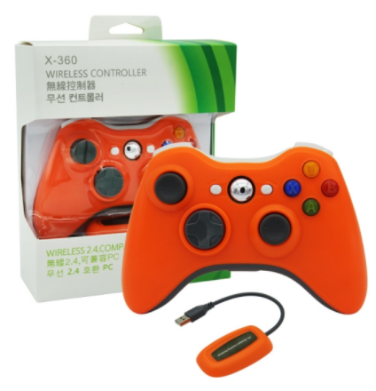 Bezdrôtový ovládač XBOX 360 / PC 2,4 GHz oranžový