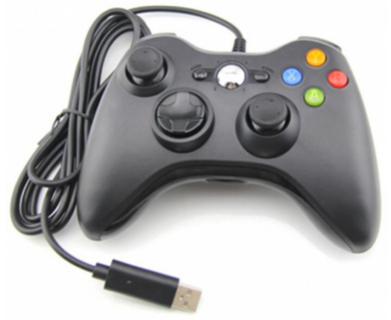 USB káblový ovládač pre PC - čierny 