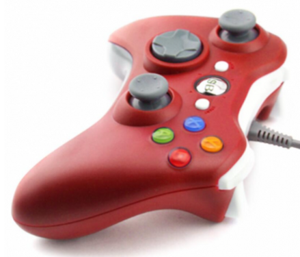 USB káblový ovládač pre PC - červený