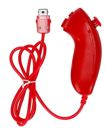 Wii Remote Controller + Nunchuck červený + motion + silikonový obal