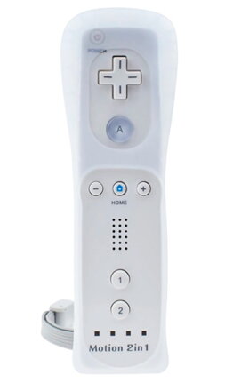 Wii Remote Controller + Nunchuck bílý + motion + silikonový obal