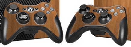 XBOX 360 E polep DARK WOOD