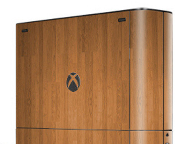 XBOX 360 E polep DARK WOOD