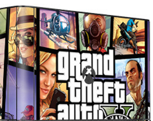 XBOX 360 E polep GTA 5 V3 