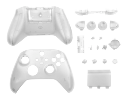 Sada bielych transparentných dielov ovládača Xbox S/X