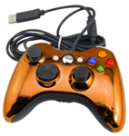 Xbox 360 káblový ovládač chrómovaný oranžový limited