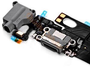 iPhone 6 nabíjací konektor so slúchadlovým jackom a mikrofónom, sivý