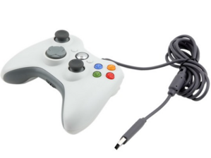 Xbox 360 káblový ovládač biely