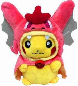 Plyšový Pikachu v oblečku Gyarados Pink