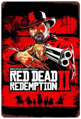 Plechová cedule Red Dead Redemption 2 20x30 cm
