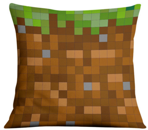 Povlak na vankúš Minecraft Grass block 45x45